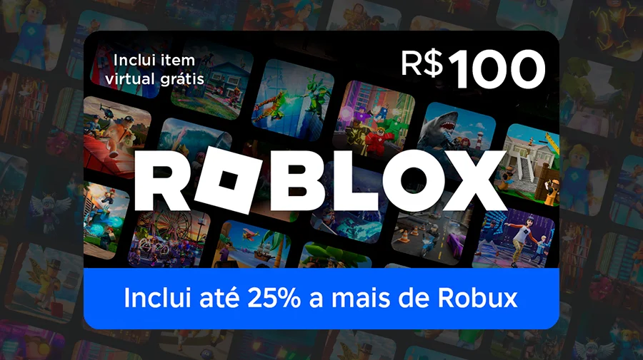 Cartão-Presente Roblox R$ 100