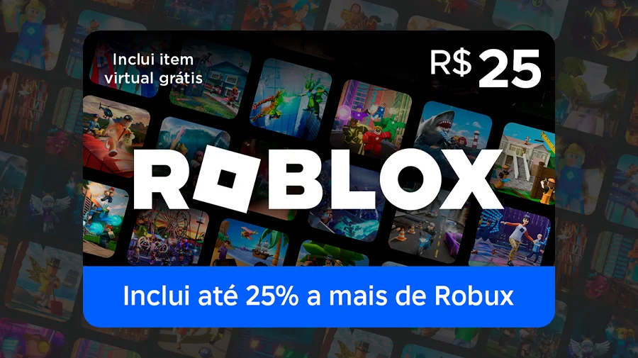 Cartão-Presente Roblox R$ 25